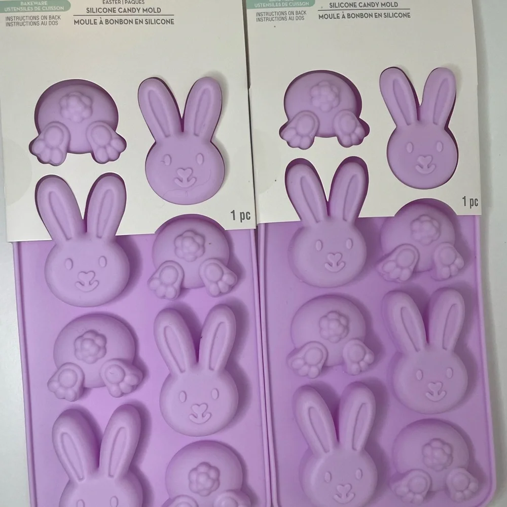Purple Bunny Silicone Candy Molds, Easter Bunny Candy, Easter Bakeware
